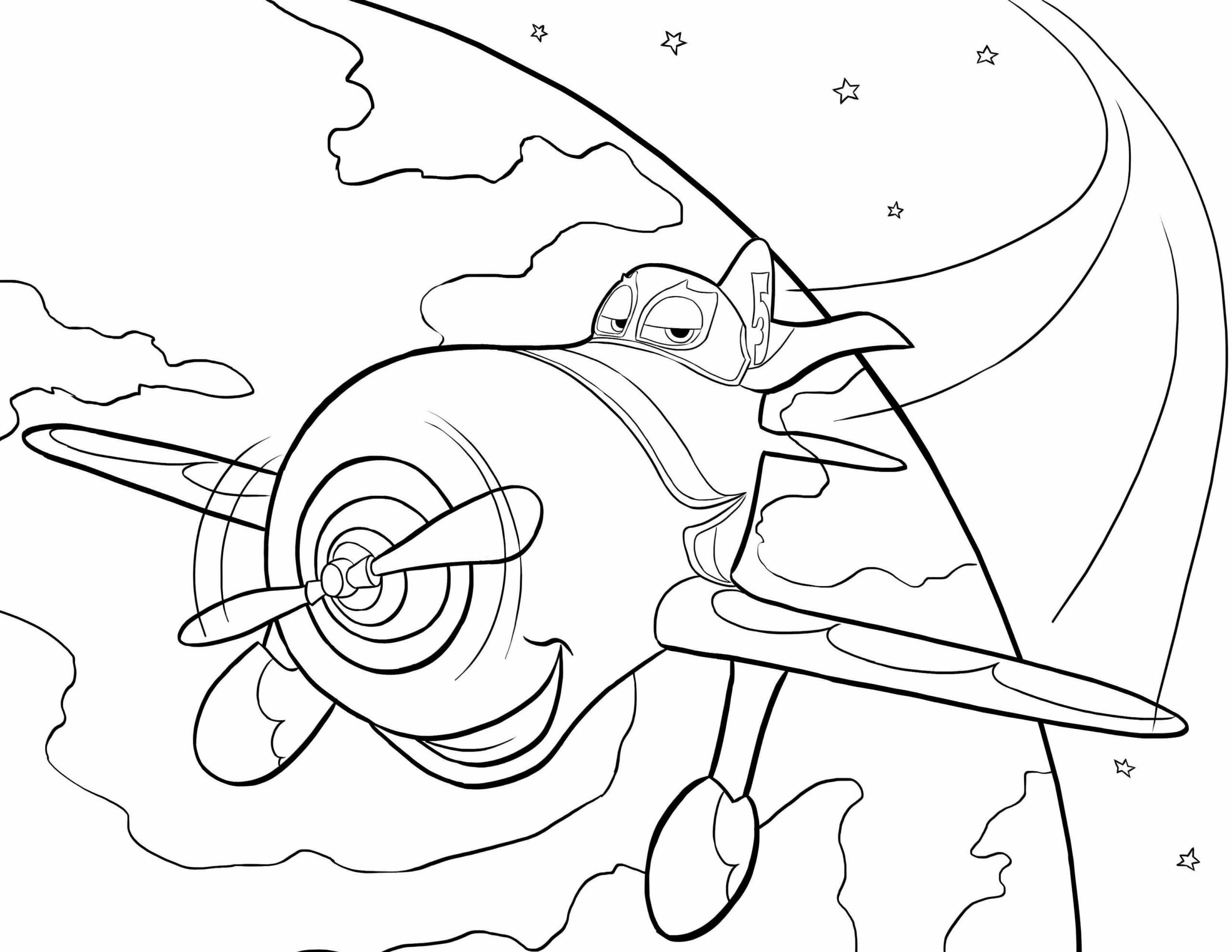 Dibujo de Aviones de Diversin Scaled para Colorear