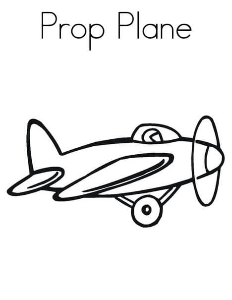 Dibujo de Aviones de Utilera para Colorear
