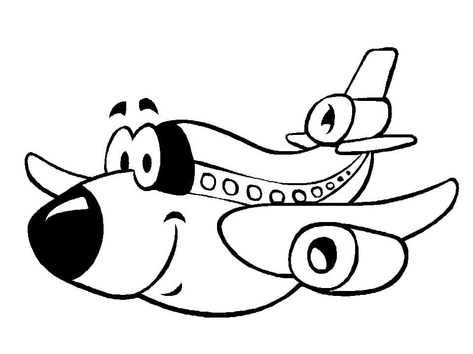 Dibujo de Buenos Aviones para Colorear
