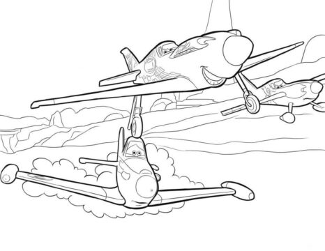 Dibujo de Dos Aviones de Disney para Colorear
