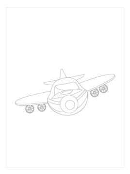 Dibujo de Frente de un Avin para Colorear
