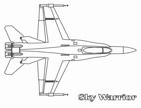 Dibujo de Guerrero del Cielo para Colorear