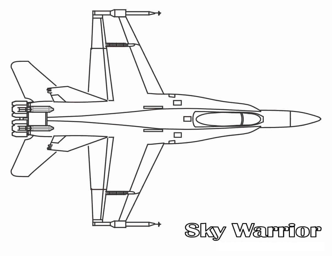 Dibujo de Guerrero del Cielo para Colorear