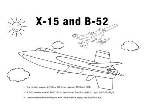 Dibujo de Planos X 15 y B 52 Scaled para Colorear