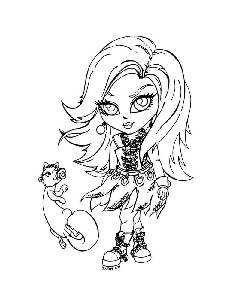Dibujo de Awesome Baby Monster High Coloring Page para Colorear