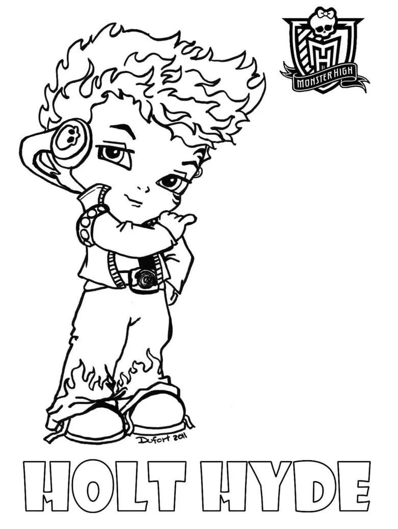 Dibujo de Holt Hyde Monster High Baby Coloring Page para Colorear