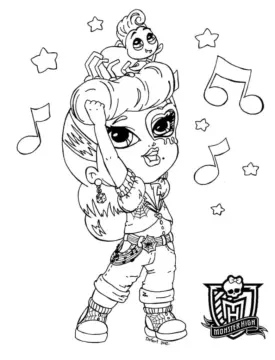 Dibujo de Monster High Baby Operetta Coloring Page para Colorear