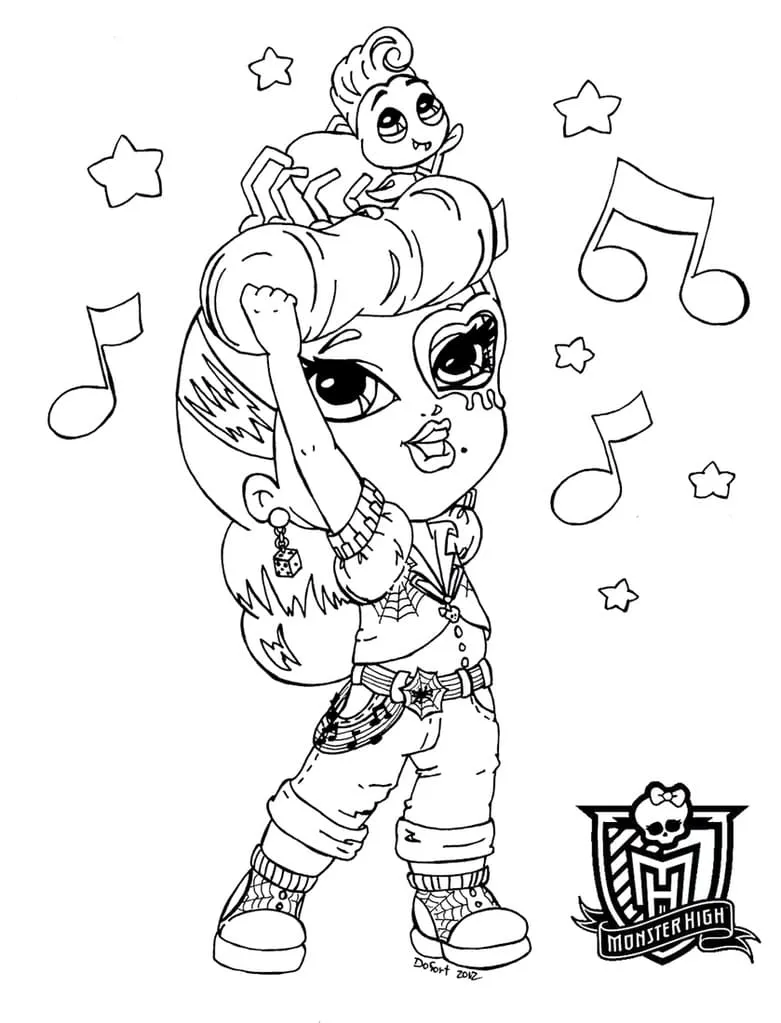 Dibujo de Monster High Baby Operetta Coloring Page para Colorear