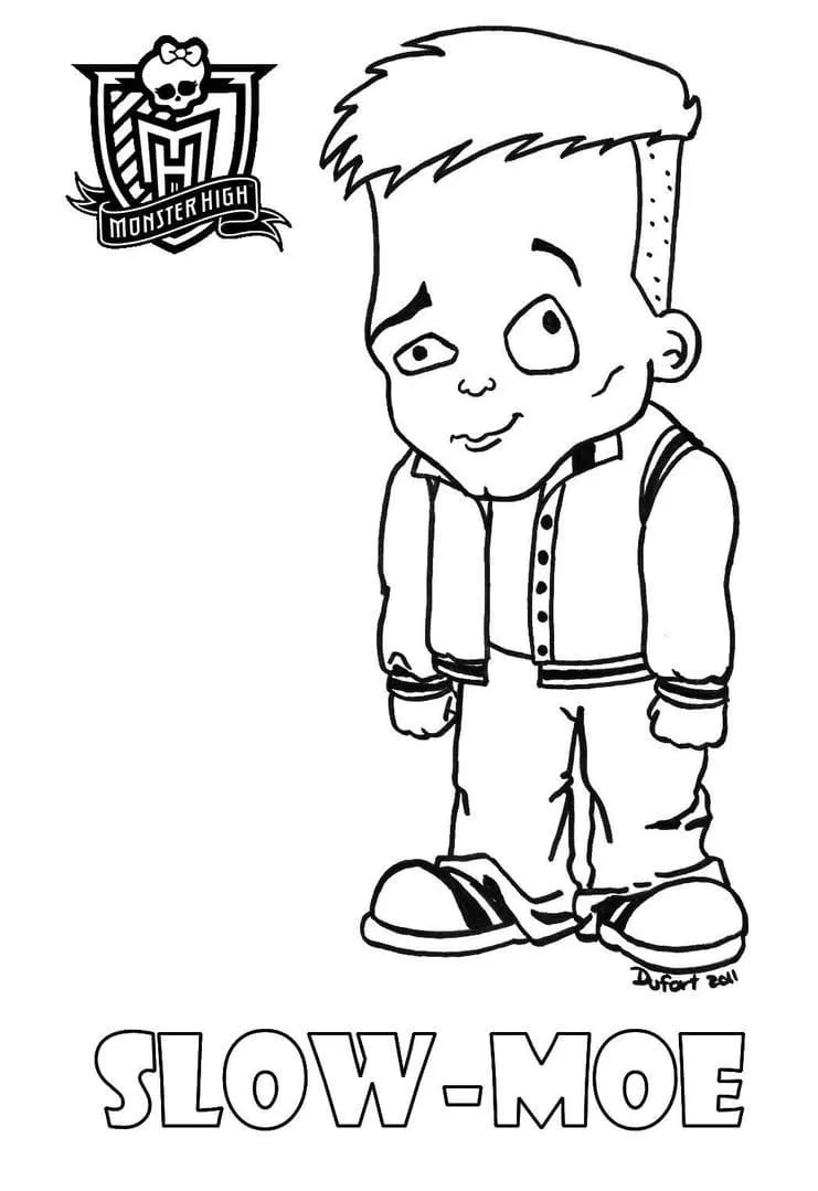 Dibujo de Slow Moe Monster High Baby Coloring Page para Colorear