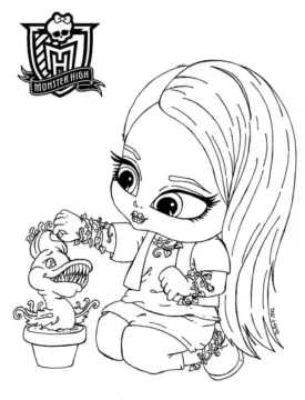 Dibujo de Venus Mcflytrap Monster High Baby Coloring Page para Colorear