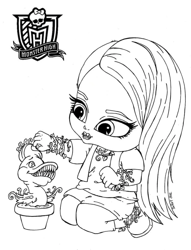 Dibujo de Venus Mcflytrap Monster High Baby Coloring Page para Colorear