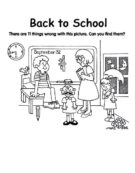 Dibujo de Agradable Regreso a la Escuela para Colorear