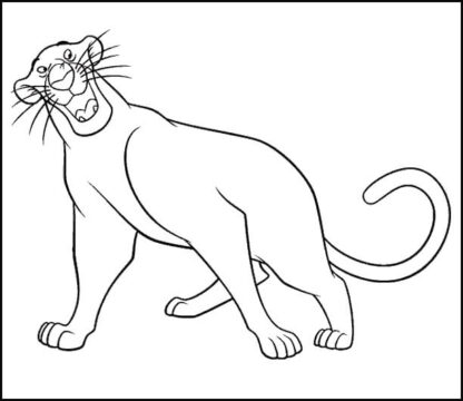 Dibujo de Diversin Bagheera para Colorear