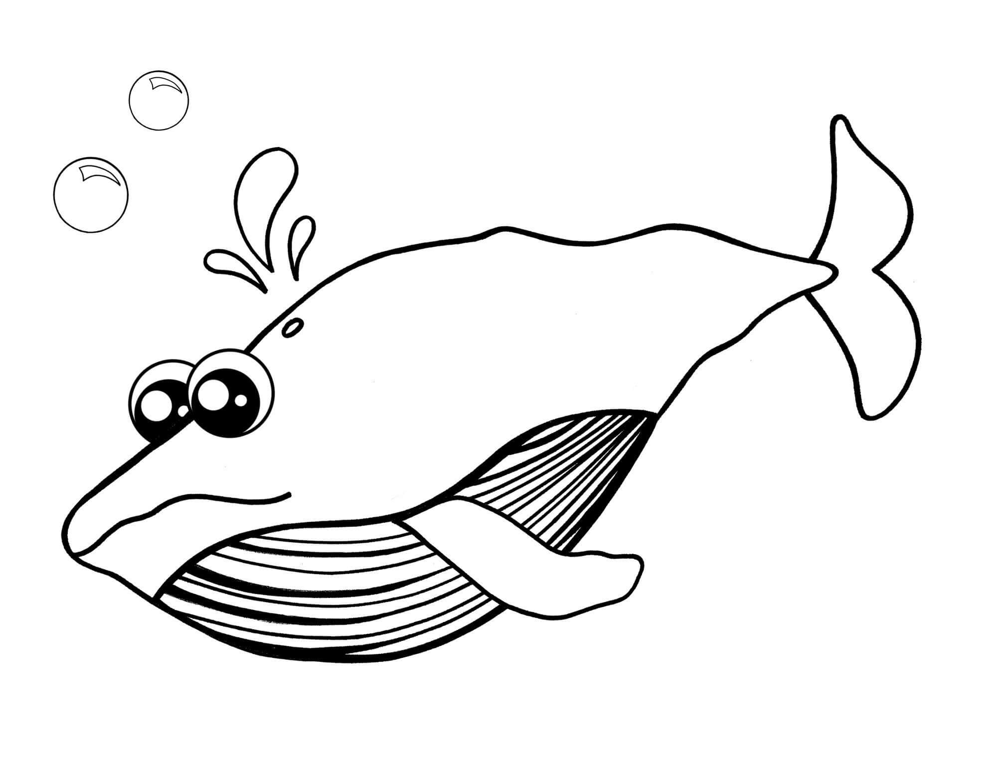 Dibujo de Ballena Perfecta para Colorear