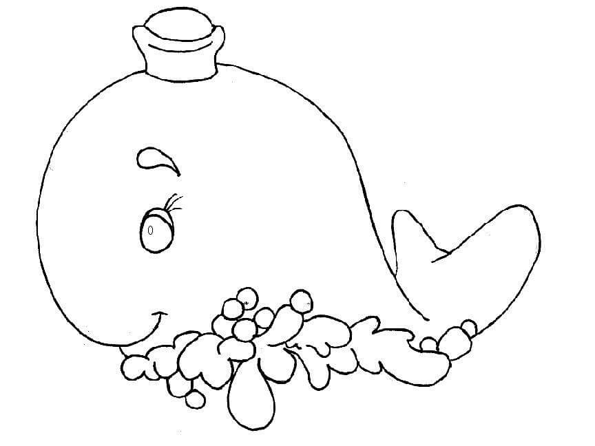 Dibujo de Bonita Ballena para Colorear