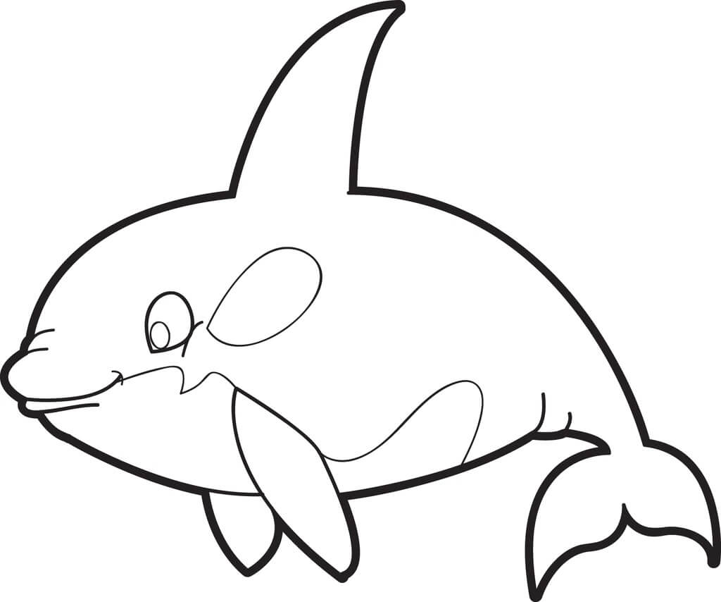 Dibujo de Buena Ballena para Colorear