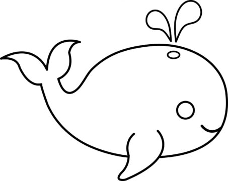 Dibujo de Linda Ballena para Colorear