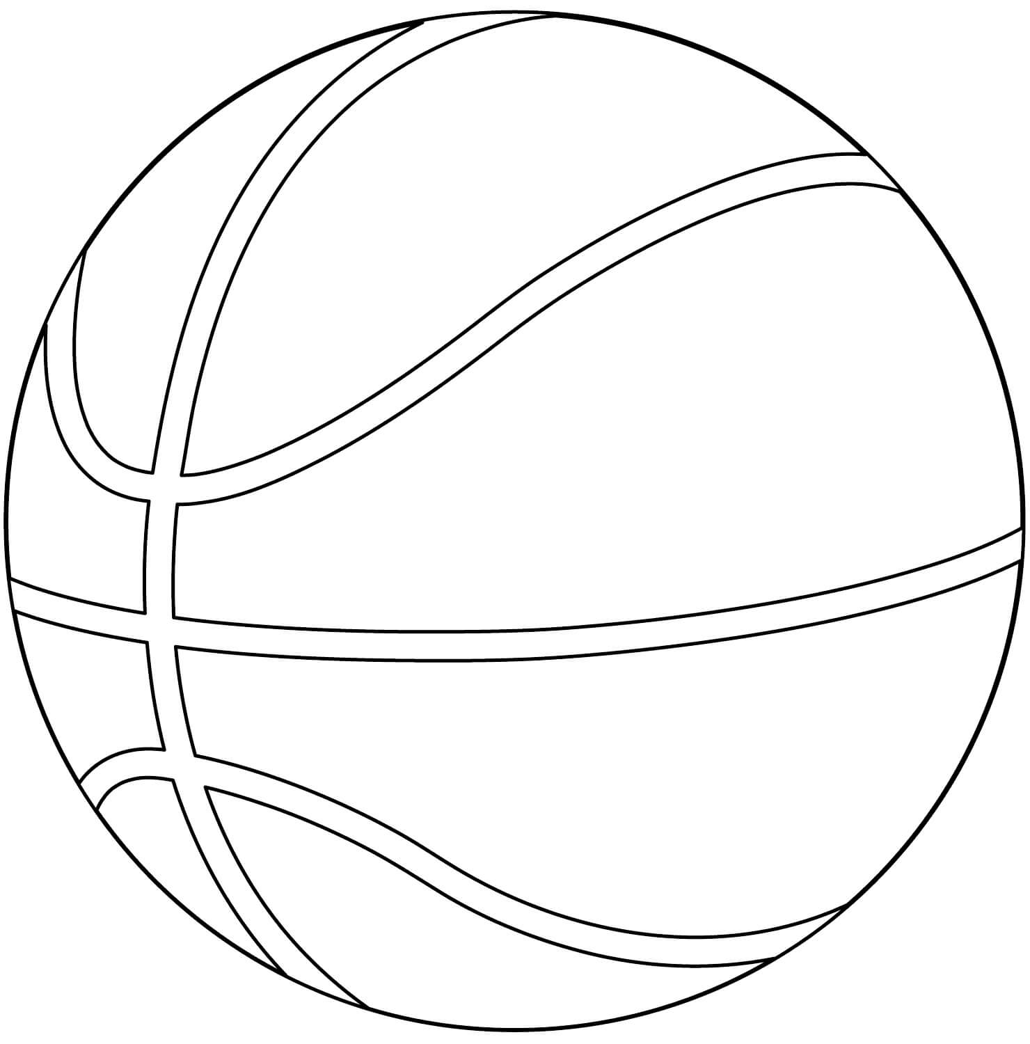 Dibujo de Baloncesto básico para Colorear