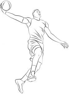 Dibujo de Jugador de Baloncesto para Colorear