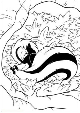 Dibujo de Flor Durmiendo para Colorear