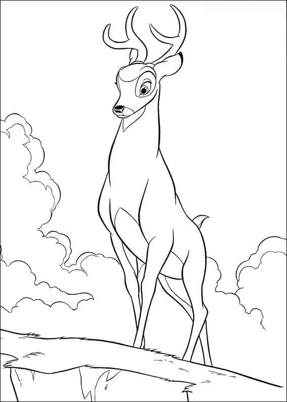 Dibujo de Ronno de Bambi para Colorear