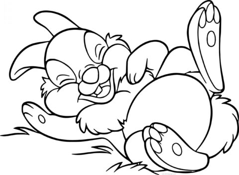 Dibujo de Thumper Divirtindose para Colorear