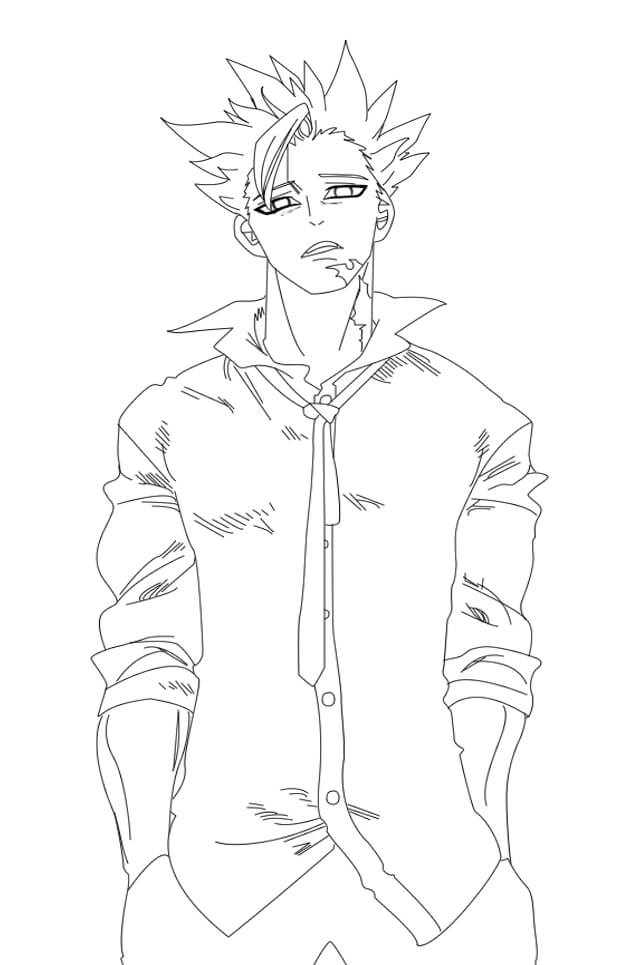 Dibujo de Ban Lindo para Colorear