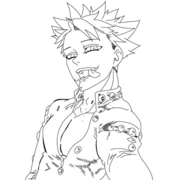 Dibujo de Ban Pervertido para Colorear