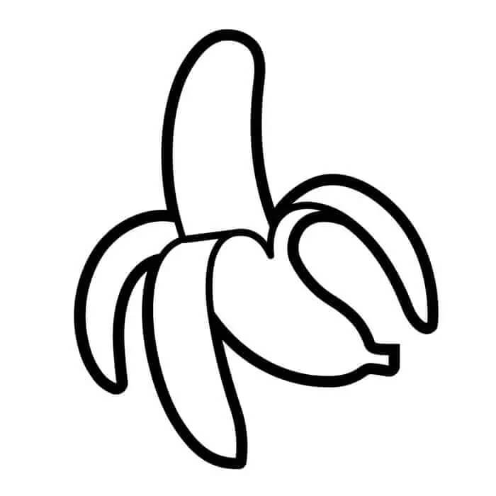 Dibujo de Banana fácil para Colorear