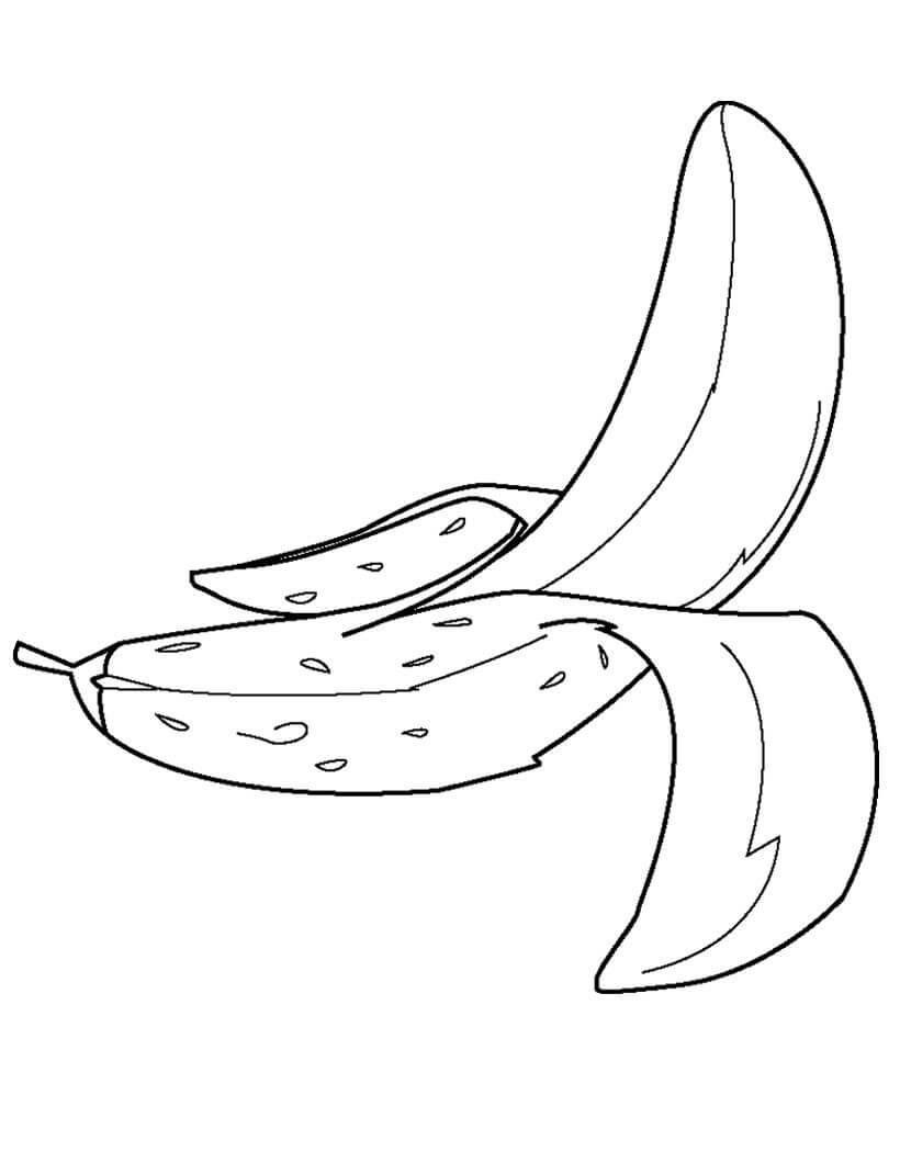 Dibujo de Bonito Platano para Colorear