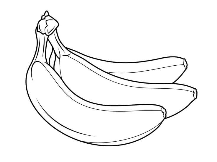 Dibujo de Platano básico 2 para Colorear
