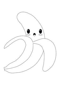 Dibujo de Platano Lindo para Colorear