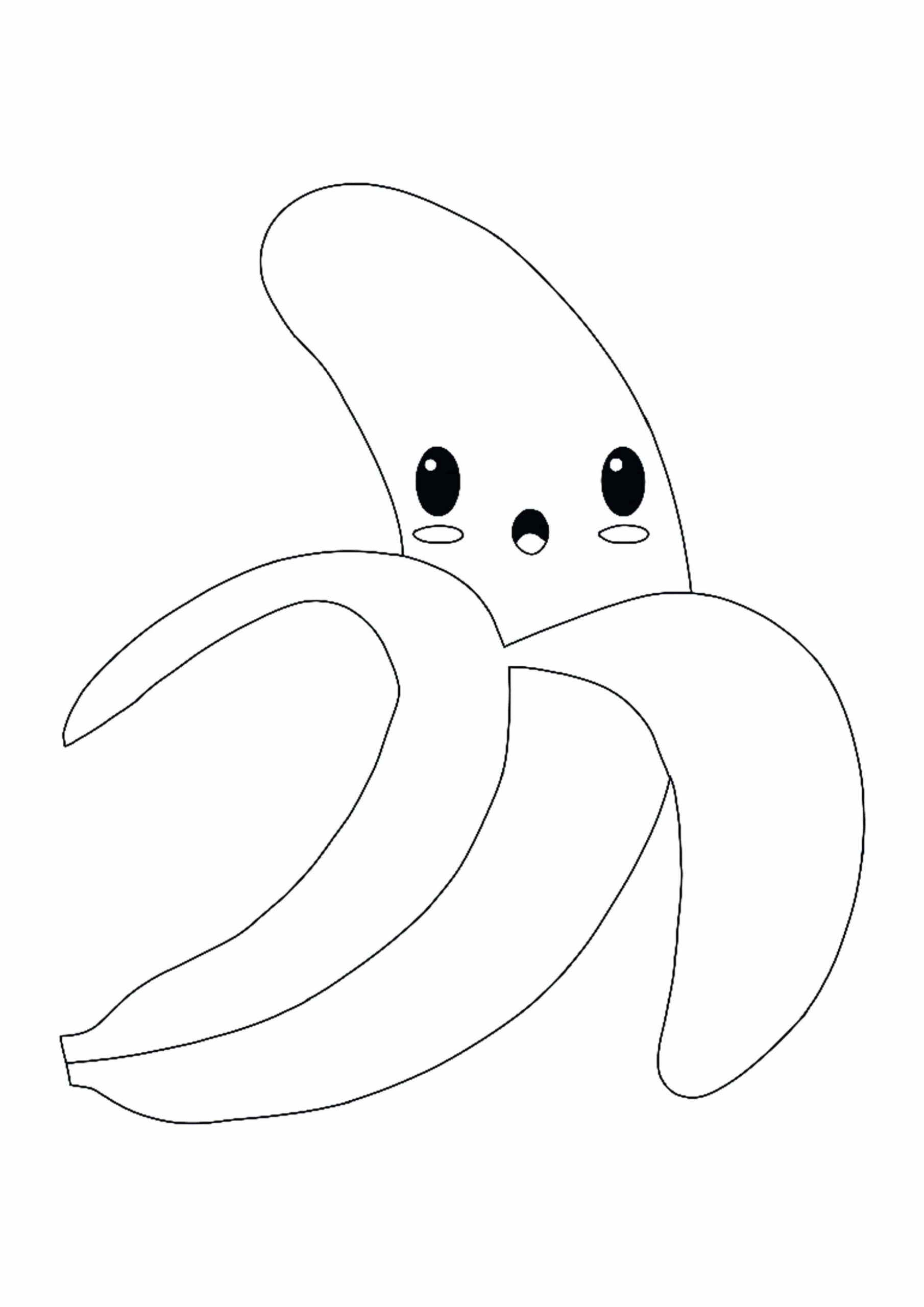 Dibujo de Platano Lindo para Colorear