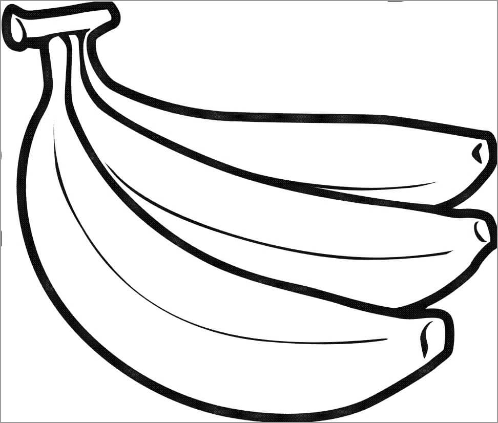 Dibujo de Platano Normal para Colorear