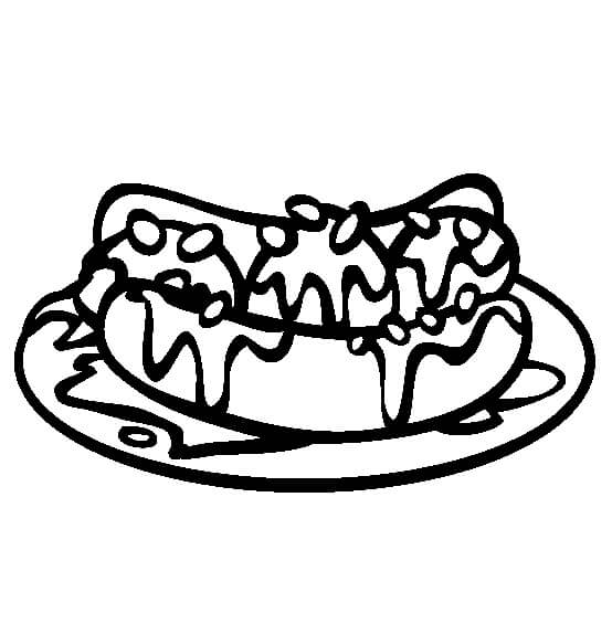 Dibujo de Platano Split y Pinto para Colorear