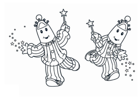 Dibujo de Platanos mágicos en Pijama para Colorear