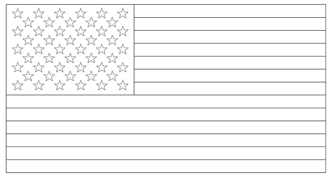 Dibujo de Bandera de América Africana para Colorear