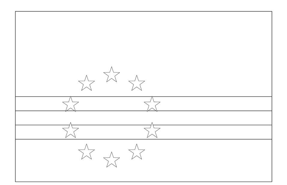 Dibujo de Bandera de Cabo Verde para Colorear