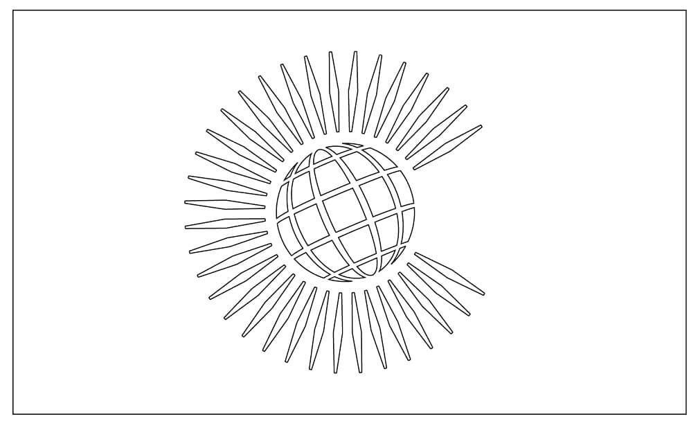 Dibujo de Bandera de la Commonwealth para Colorear
