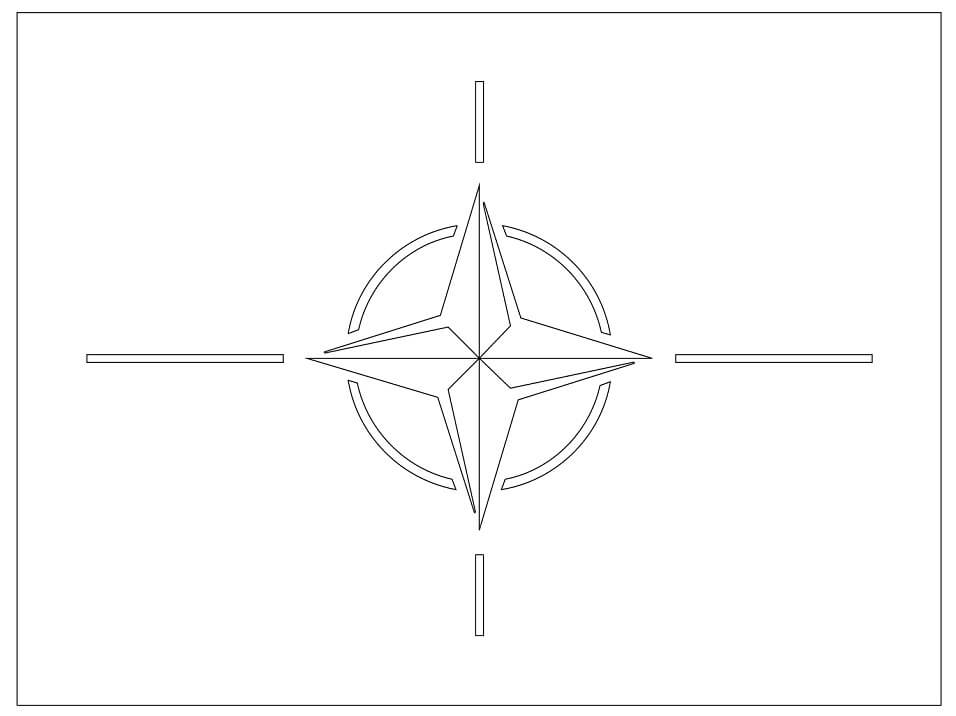 Dibujo de Bandera de la Nato para Colorear