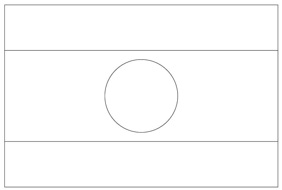 Dibujo de Bandera de Laos para Colorear
