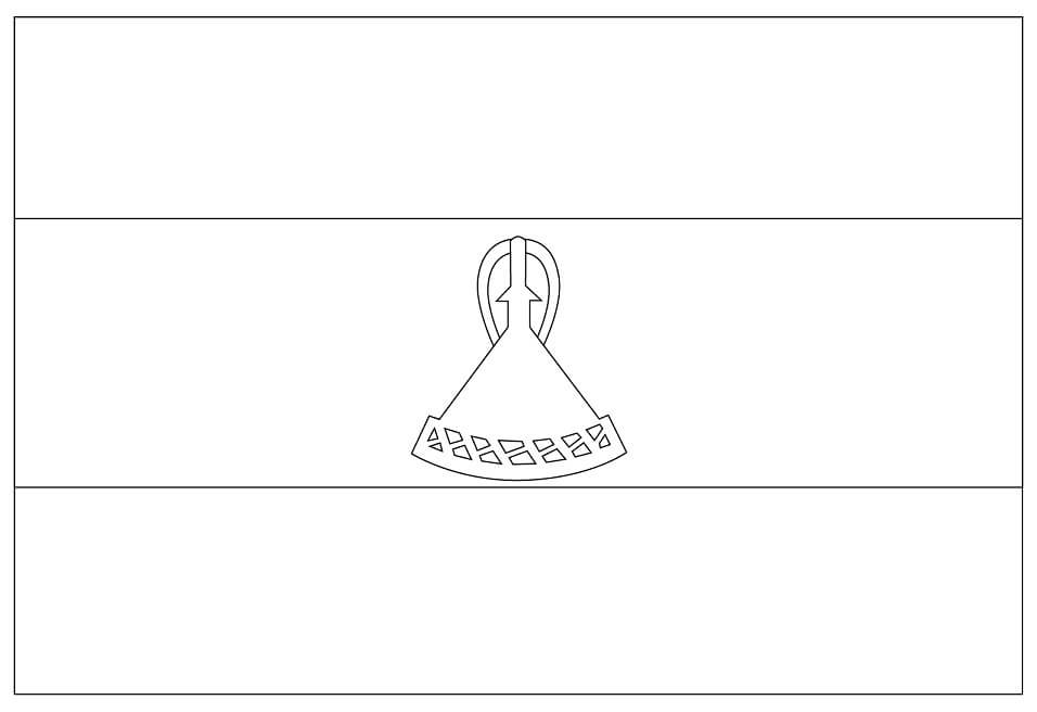 Dibujo de Bandera de Lesotho para Colorear