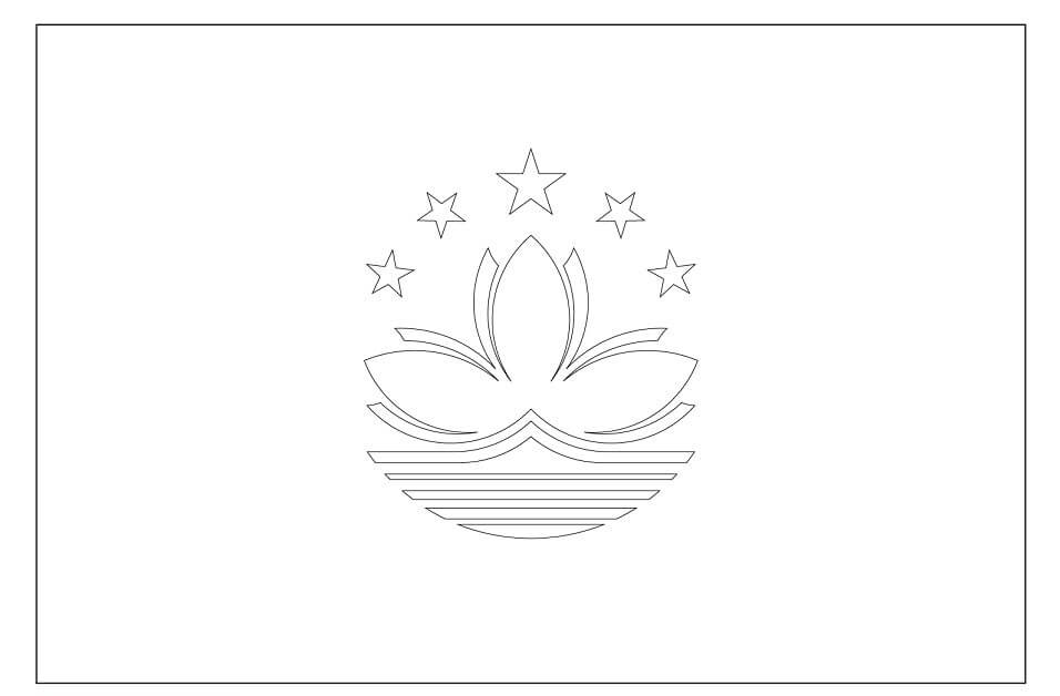 Dibujo de Bandera de Macao para Colorear