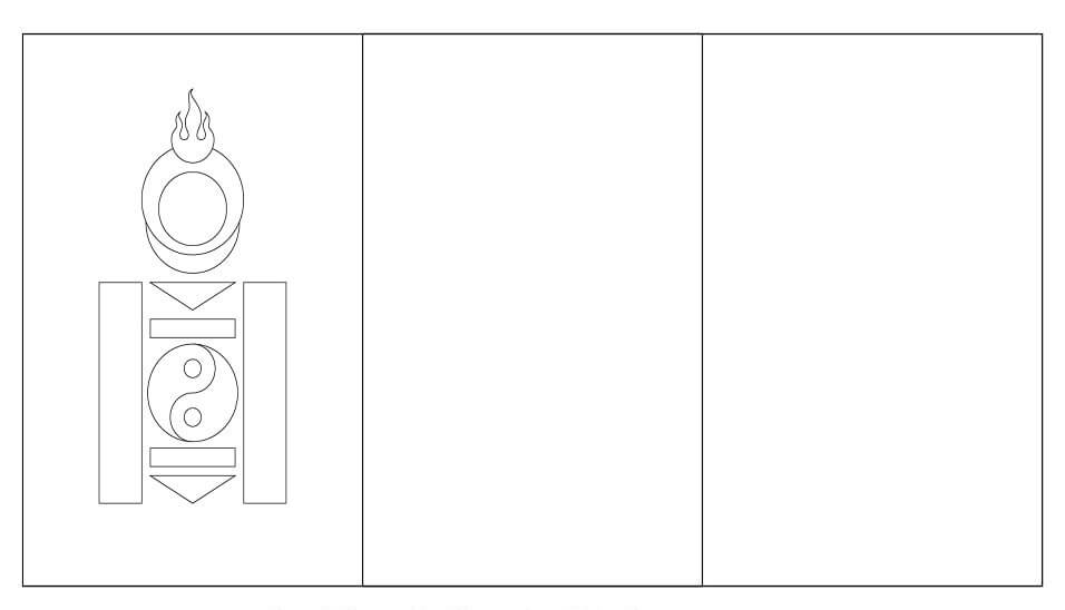 Dibujo de Bandera de Mongolia para Colorear
