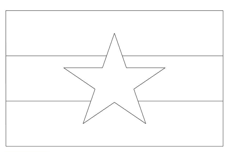 Dibujo de Bandera de Myanmar para Colorear