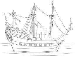 Dibujo de Barco Pirata capitán Garfio para Colorear