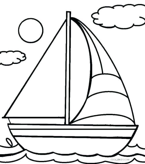 Dibujo de Barco Bsico 1 para Colorear