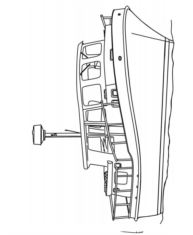 Dibujo de Barco de Arrastre para Colorear