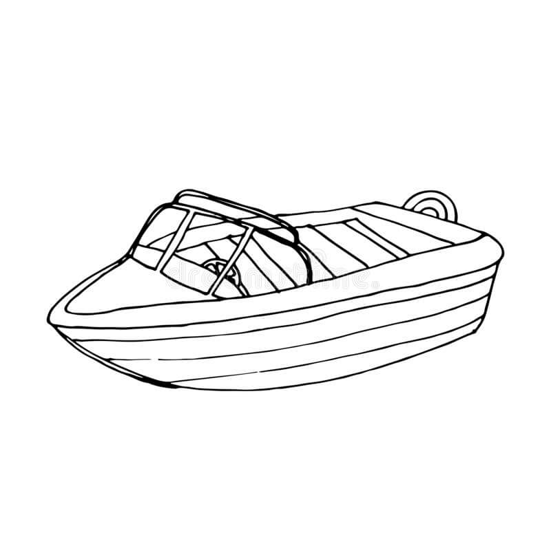 Dibujo de Catboat Bsico para Colorear