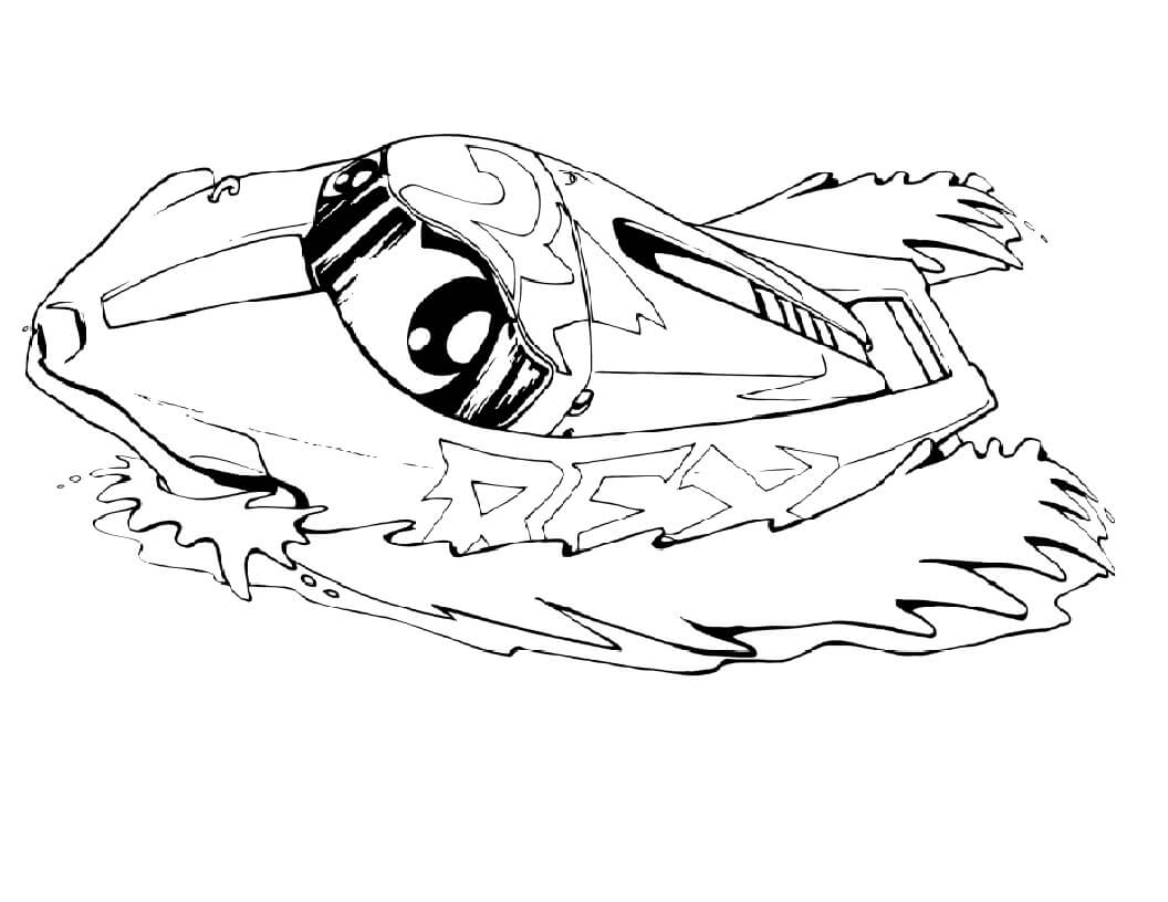 Dibujo de Catboat de Dibujos Animados para Colorear
